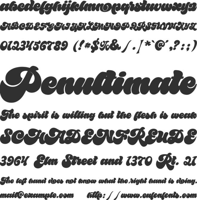 Bailamore FPU font preview