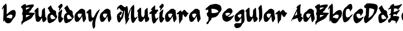 b Budidaya Mutiara Regular font