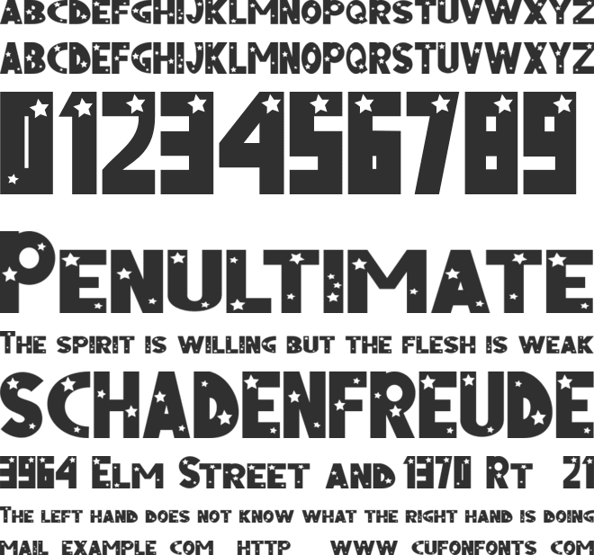 StarBold font preview
