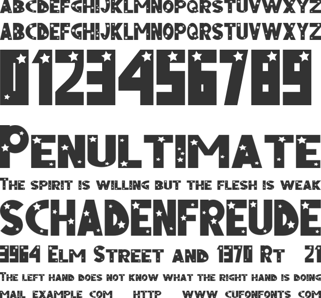 StarBold font preview