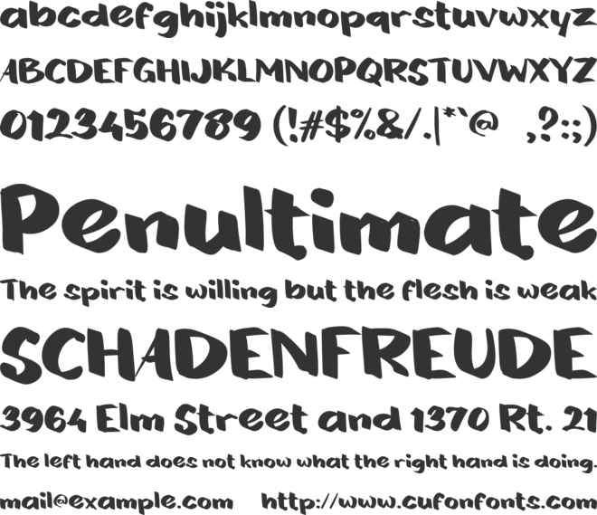 b Backpack font preview