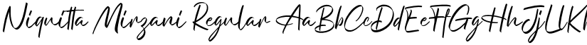 Niquitta Mirzani Regular font