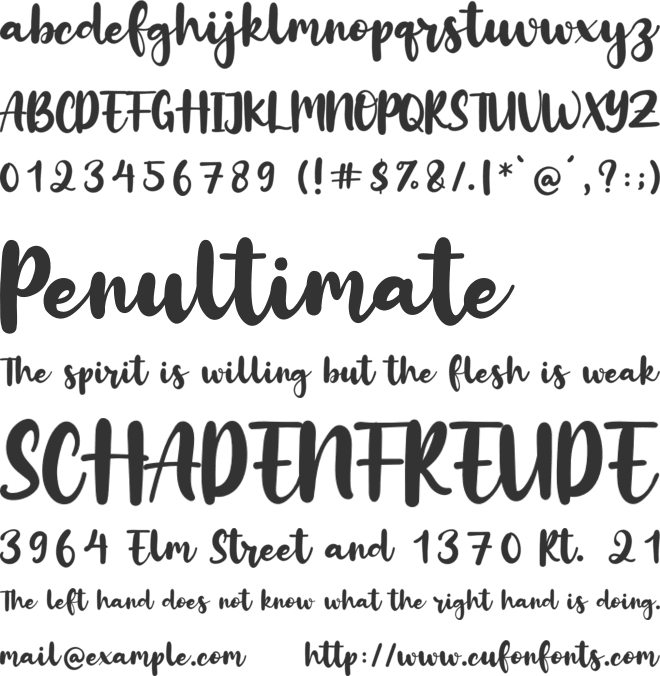 Alberteen font preview