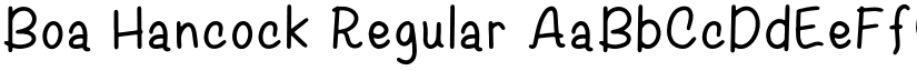 Boa Hancock Regular font