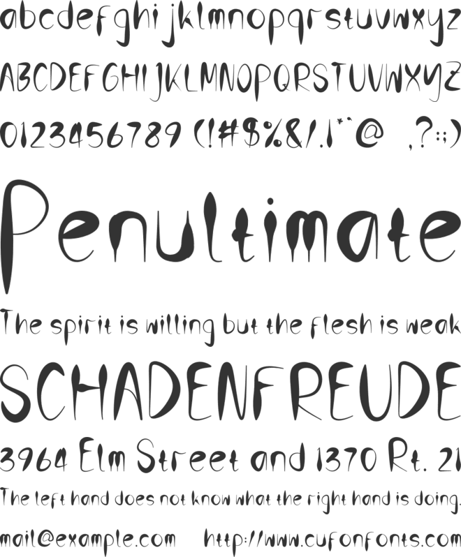 Queen Bee font preview
