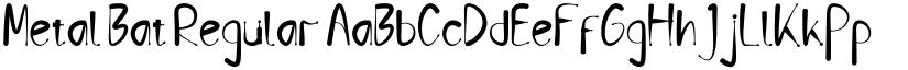 Metal Bat Regular font
