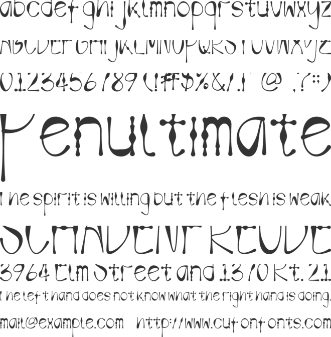 Thriller Bark font preview
