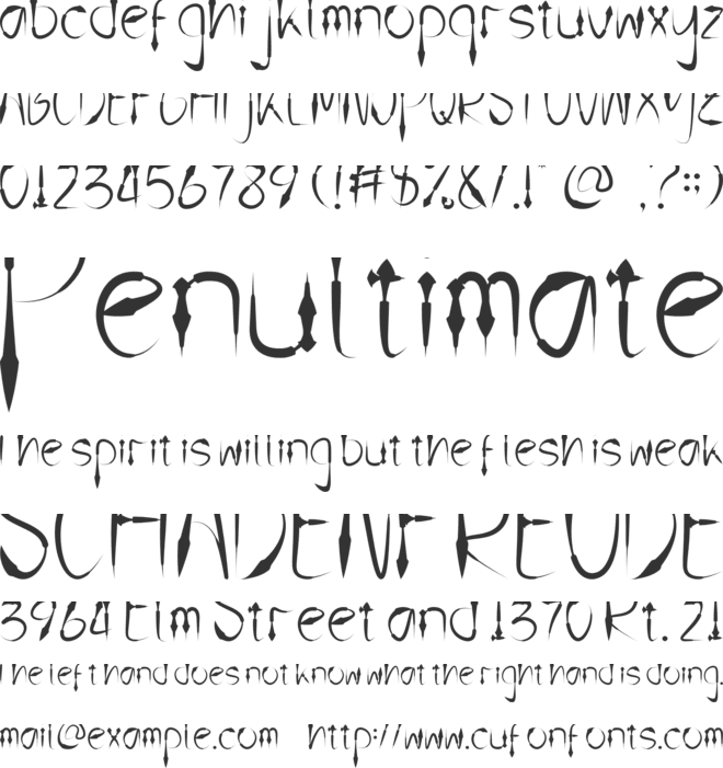 Sharp Teeth font preview