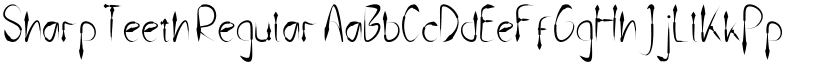 Sharp Teeth Regular font