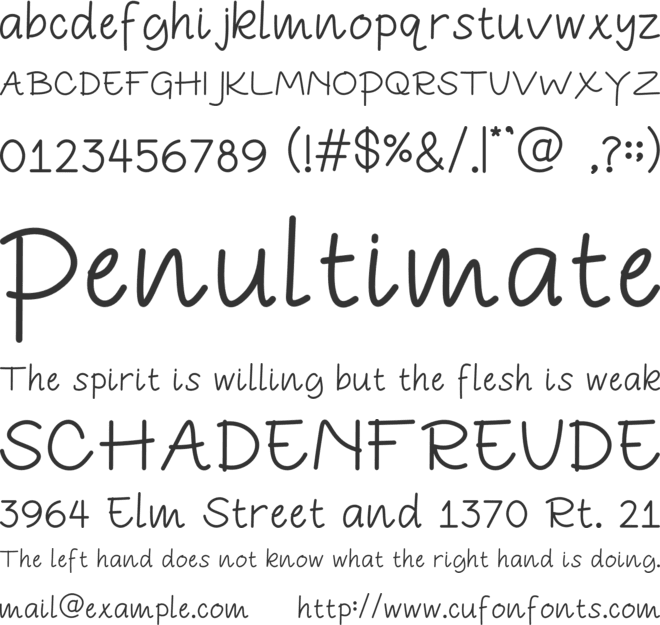 Kindi font preview