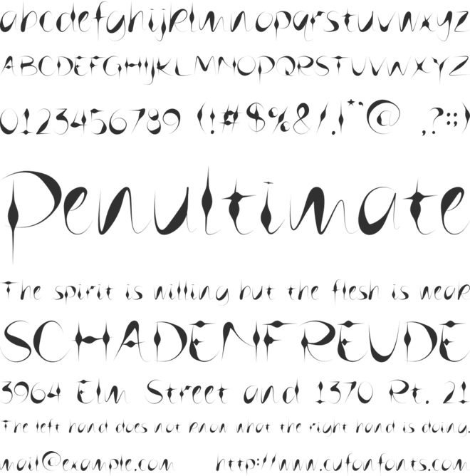 Forefather font preview
