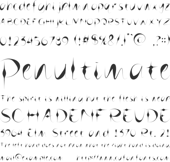 Forefather font preview