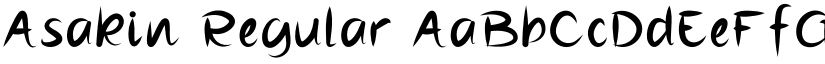 Asakin Regular font