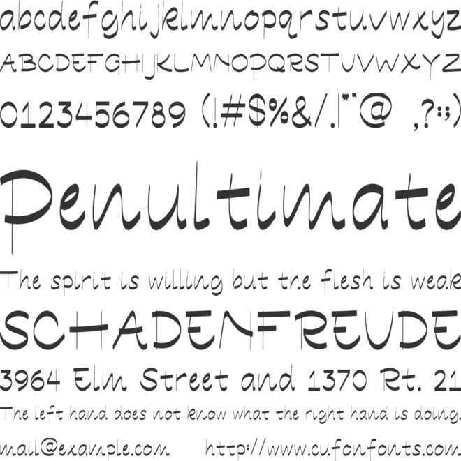 Syifa font preview