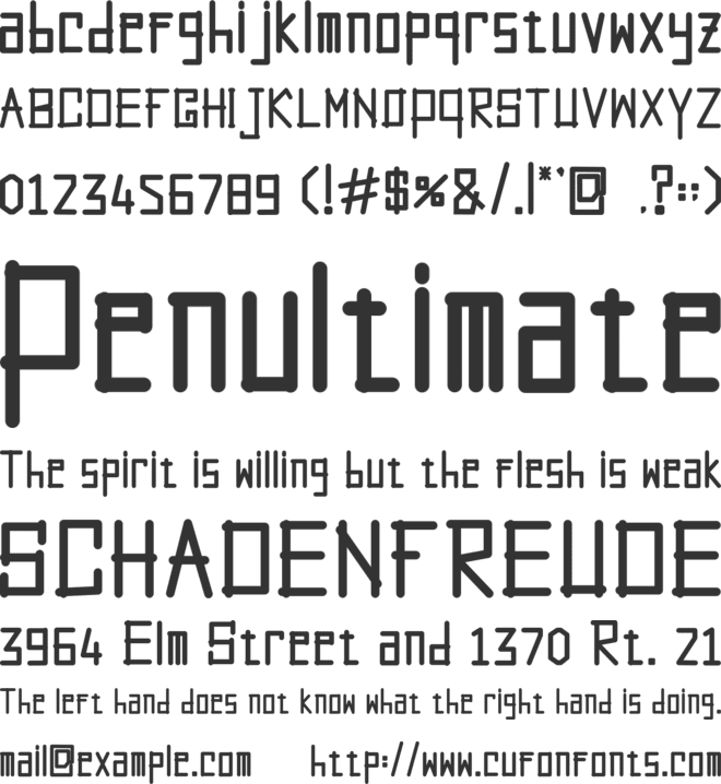 City Lights font preview