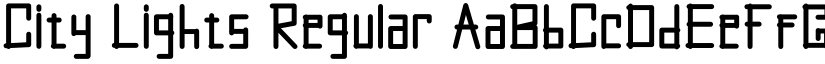 City Lights Regular font