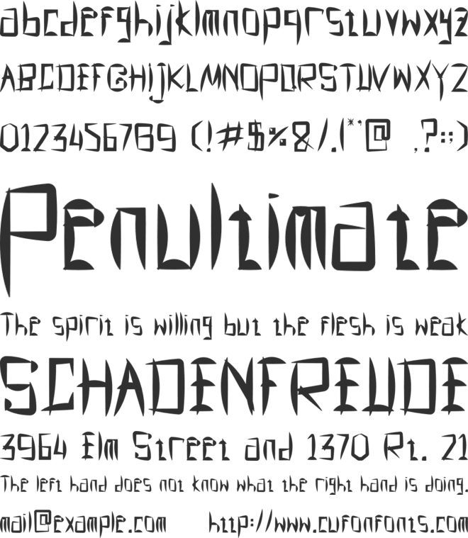 Red Moon font preview