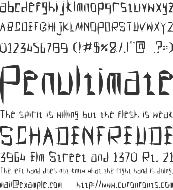 Red Moon font preview