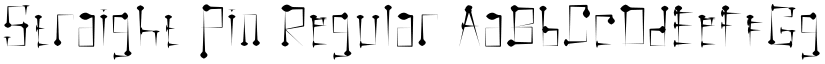 Straight Pin Regular font