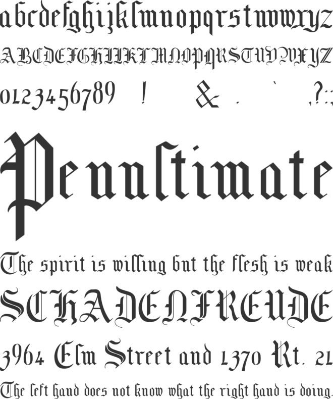Mottisfont font preview