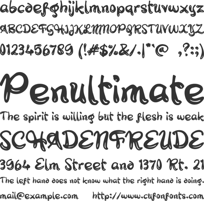 b Bungaku font preview