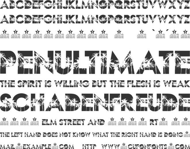 BAHAMAS TWO PERSONAL USE font preview