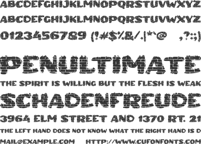 b Bata Merah font preview