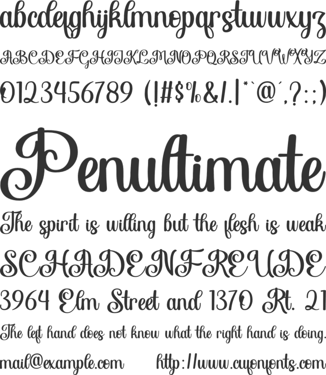 Hand of King font preview