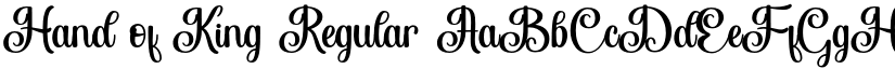 Hand of King Regular font
