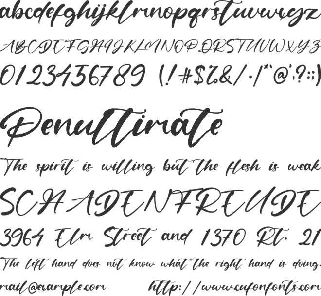 Maretta font preview