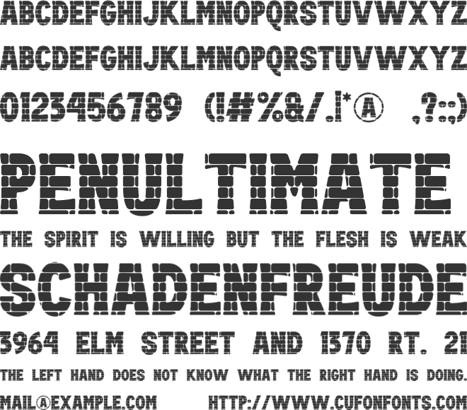 Homerock font preview