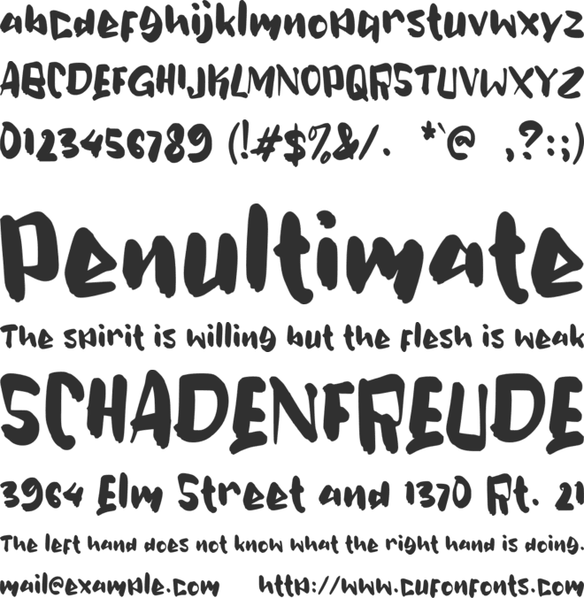 b Barefoot font preview