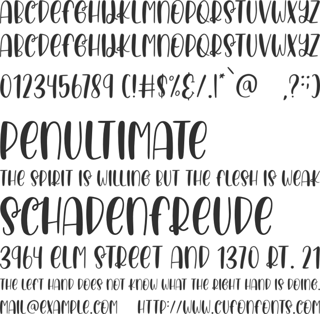 RusticPeach font preview