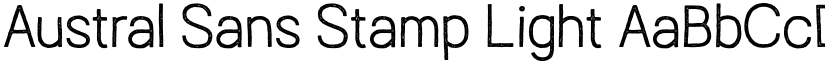 Austral Sans Stamp Light font