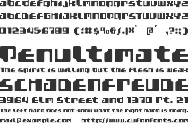 Gamma1500 font preview