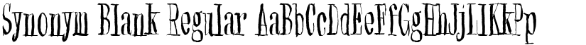 Synonym Blank Regular font