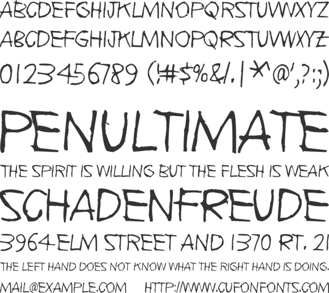 Echoes font preview