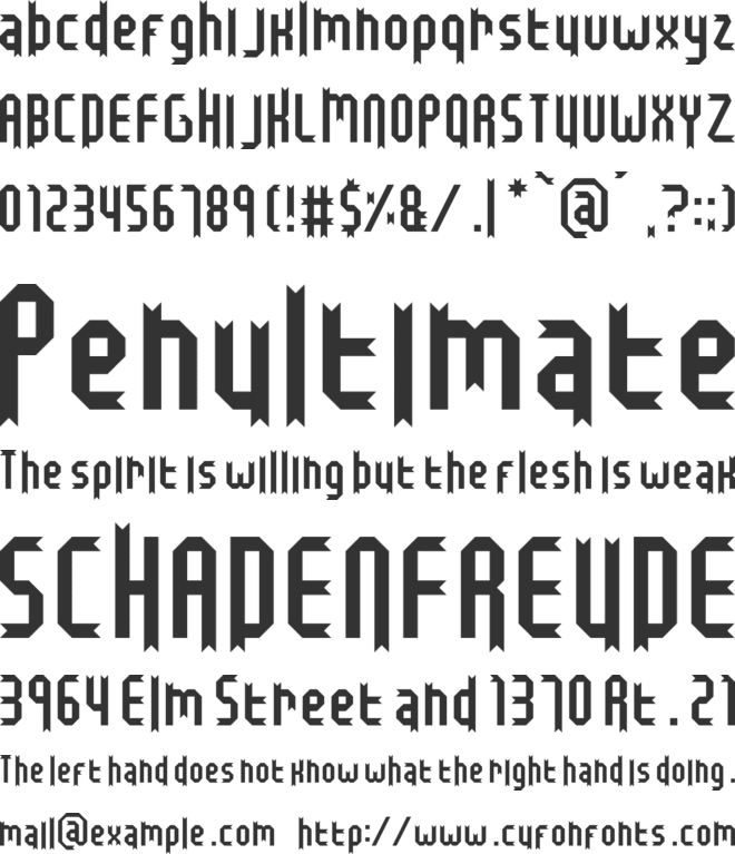 Bristol and Bath font preview