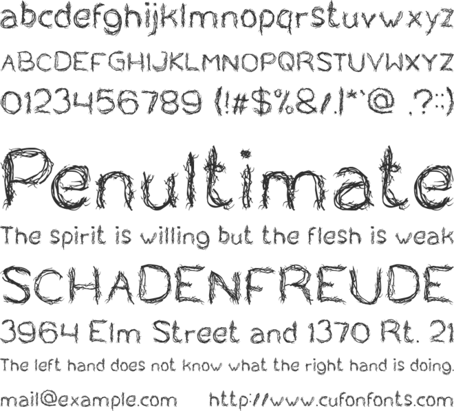 TOBACCO font preview