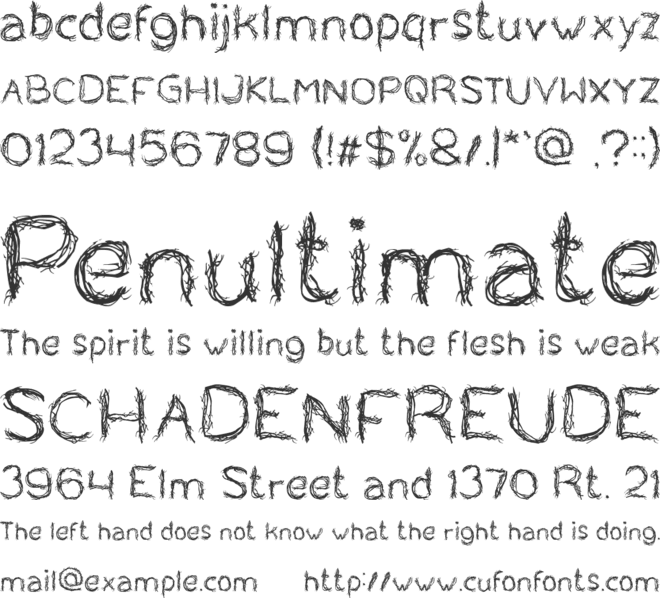 TOBACCO font preview