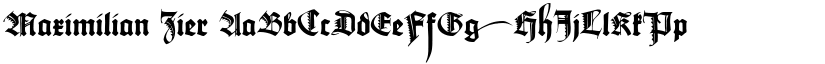 Maximilian Zier font