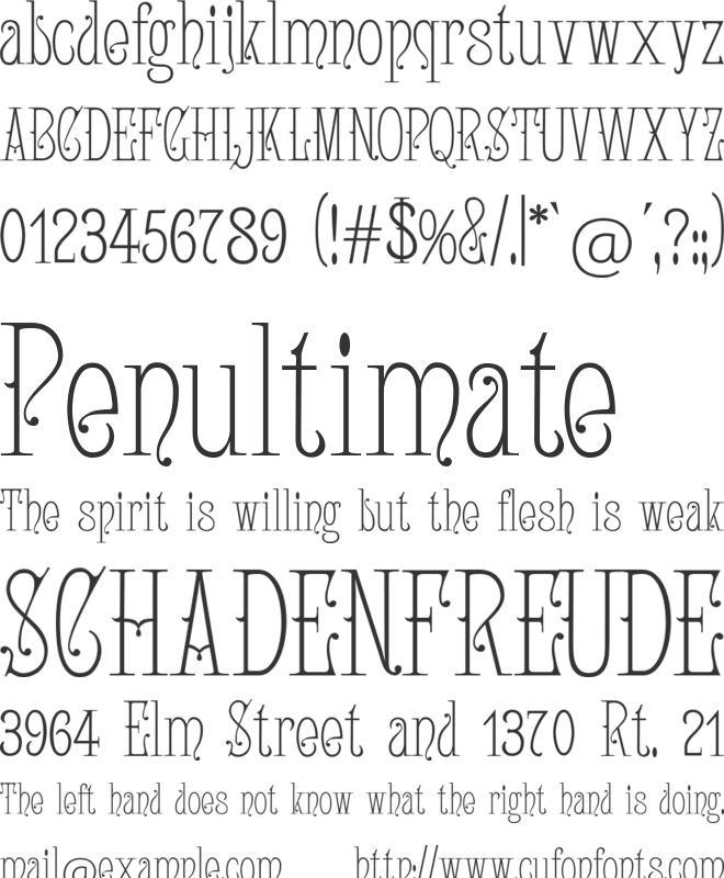 Attic font preview