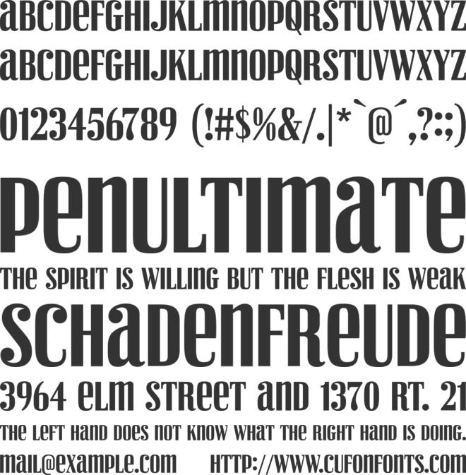 Vexler Slip font preview