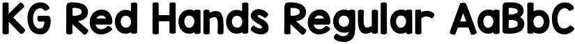 KG Red Hands Regular font