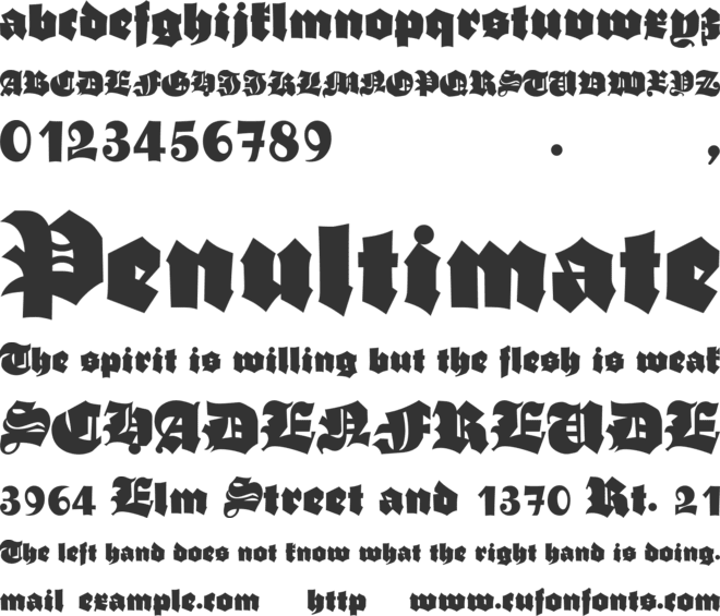 Asgardian Wars font preview