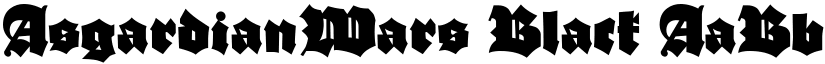 AsgardianWars Black font