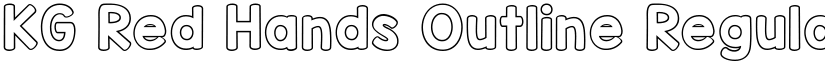 KG Red Hands Outline Regular font