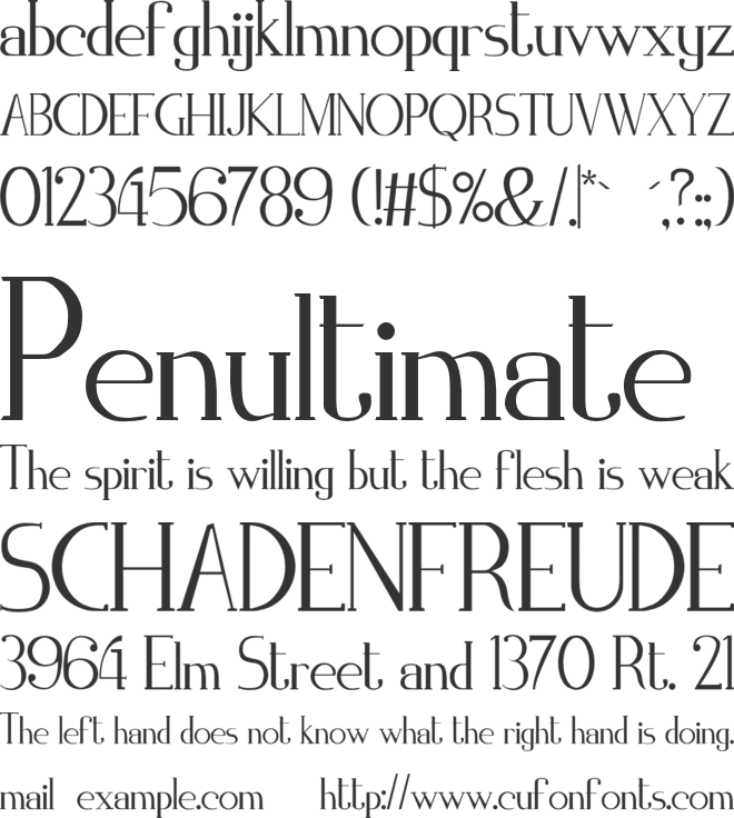Zorus Serif font preview