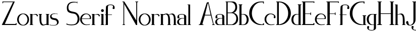 Zorus Serif Normal font