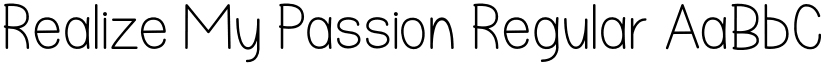 Realize My Passion Regular font